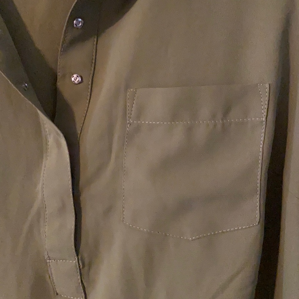 American Eagle Sleeveless Snap Button Peplum Top - image 2